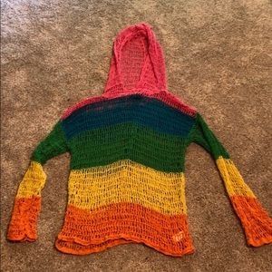 Rainbow cotton hoodie